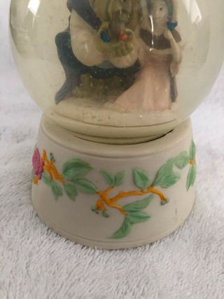 Rare Disney Schmid Beauty and the Beast Musical Snow Globe Belle Very Hard 2Find 3