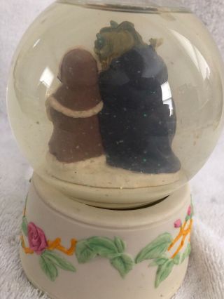 Rare Disney Schmid Beauty and the Beast Musical Snow Globe Belle Very Hard 2Find 4