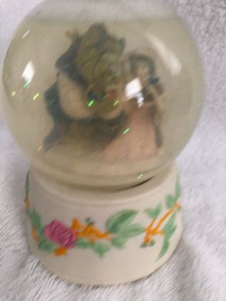 Rare Disney Schmid Beauty and the Beast Musical Snow Globe Belle Very Hard 2Find 8