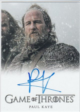 Game Of Thrones.  Paul Kaye As Thoros Of Myr Season 7 Full Bleed Autograph
