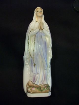 Vintage Hand Painted Lefton Madonna Virgin Mary Ceramic Planter