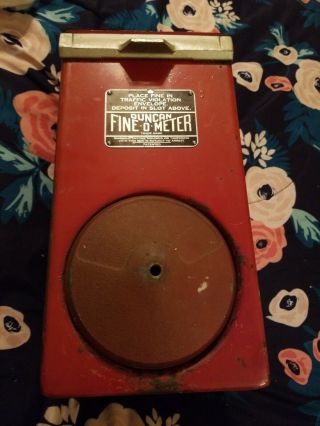 Vintage Red Duncan Fine O Meter No Lock Or Key