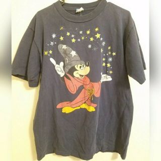 Vintage Disney Fantasia Mickey Mouse Sparkly T - Shirt Size Xl