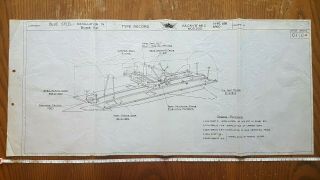Very Rare Avro Vulcan " Blueprint For Blue Steel Missile Installation "