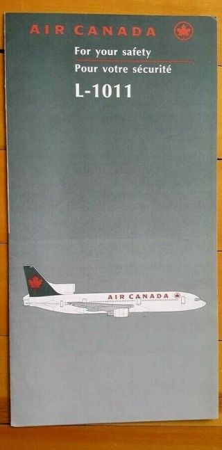 Air Canada Lockheed L - 1011 Tristar Safety Card (apr 1994)