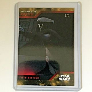 Sdcc 2019 Topps The Power Of The Dark Side: Fifth Brother 1/1 Star Wars