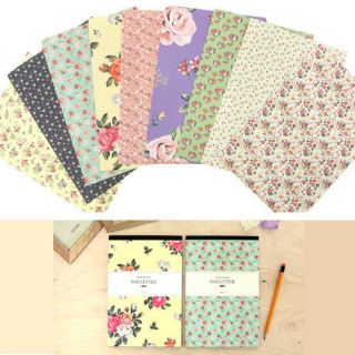 63sheets Flower Pattern Letter Lined Writing Stationery Paper Pad