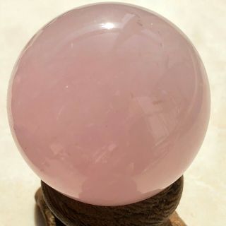 68g Natural Rose Pink Quartz Crystal Sphere Ball Healing P036