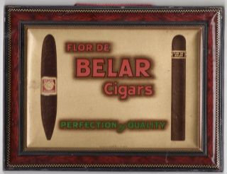 Orig Flor De Belar Cigars Metal Stand Up Advertising Window Or Counter Display