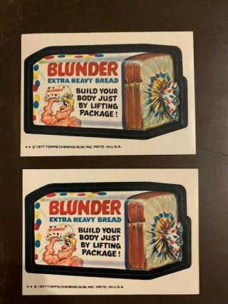 1973 Wacky Packages Series 5 - 2 Blunder Extra Heavy Bread - Tan Back