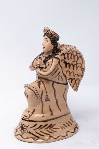 Angelic Candle Holder Made And Hand Painted In Mexico,  One - Of - A - Kind 8.  5x5.  5
