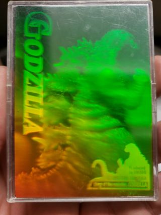 Godzilla Amada 1995 3 - D Hologram Trading Card - Godzilla
