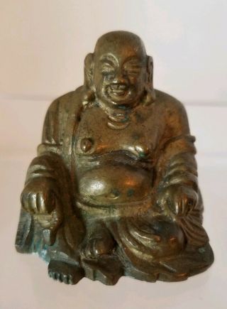 Vintage Antique Bronze Budda Figurine - 2 " - Sitting - Buddhism - Asian - Rare