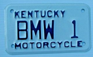Cool Neat Vanity Motorcycle Cycle License Plate " Bmw 1 "