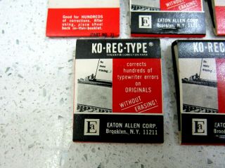 Nos Vintage Ko - Rec - Type Typewriter Correction Film Tabs Paper Matchbook Booklet