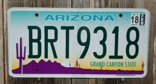 2008 Arizona " Passenger " License Plate W/18 Renew.  Stkr.