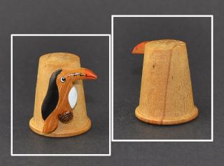 Wood Thimble - Toucan