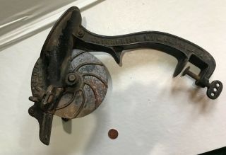 Antique Enterprise Cherry Stoner Pitter No 1 Hand Crank Cast Iron Pat.  1885 4