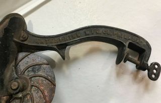 Antique Enterprise Cherry Stoner Pitter No 1 Hand Crank Cast Iron Pat.  1885 5