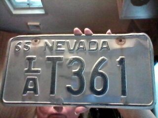 1965 Nevada Truck (?) License Plate