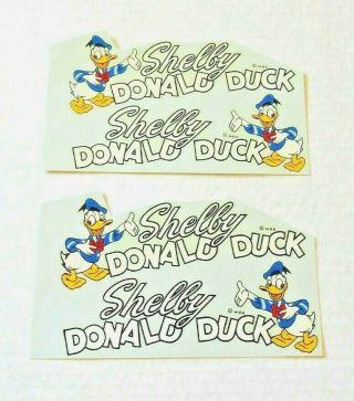 Donald Duck Water Transfer Decals (shelby Bicycle Tank) Antique Disney 1949 Rare
