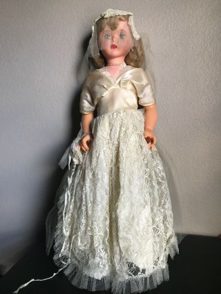 Vintage Bridal Doll, .  Stands About 30 Inches Tall.