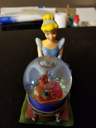 Disney Store Cinderella Mini Snow globe Figurine rare missing sticker vintage 2