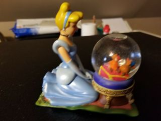 Disney Store Cinderella Mini Snow globe Figurine rare missing sticker vintage 3