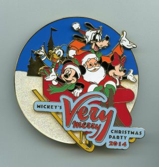 Disney Very Merry Christmas Party Mickey Minnie Donald Goofy Santa Jumbo 500 Pin