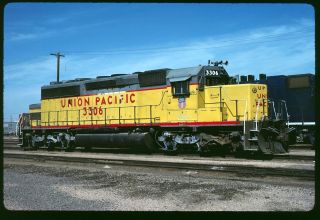 Rail Slide - Up Union Pacific 3306 N Platte Ne 10 - 1 - 1984