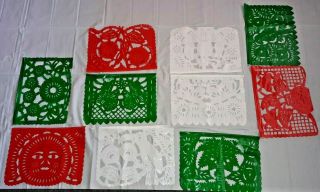 Mexican Flag Colors Plastic Banner - Papel Picado Patrio Plastico - 16 Ft (5 M)
