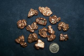 2.  5 Oz (,) Of Tumbled Keweenaw,  Michigan Natural Copper Nuggets