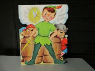 Fairfield Birthday Greeting Card Peter Pan 1950 