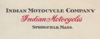 1928,  1st AIRPLANE - MOTORCYCLE COURIER SERVICE COVER W/ INDIAN MOTORCYCLE AD.  VF 4