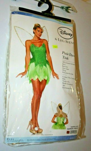Disney By Leg Avenue Pixie Dust Tink 5 Piece Fairy Winged Costume Size M