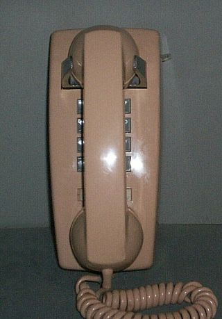 Vtg.  Bell System Beige Wall Mount Push Button Telephone