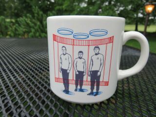 Vintage 1989 Star Trek Disappearing Transporter Coffee Mug Cup Kirk Spock Euc
