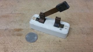 Ceramic Spdt Knife Switch - Old Vintage Ham Radio Tube Transmitter Receiver