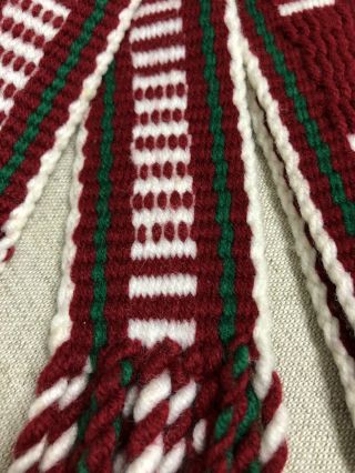 Vintage Navajo Native American Hand Woven Wool Ceremonial Sash Belt 72 