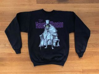 Disneyland Haunted Mansion Hatbox Ghost Sweatshirt Size Small 50th Anniversary