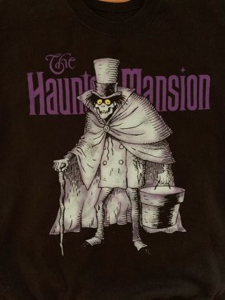 Disneyland Haunted Mansion Hatbox Ghost Sweatshirt Size Small 50TH Anniversary 2