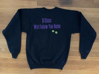 Disneyland Haunted Mansion Hatbox Ghost Sweatshirt Size Small 50TH Anniversary 5