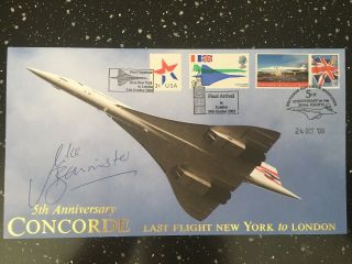 Stunning Concorde Cover.  Signed Mike Bannister.  5th Anniv.  York To London