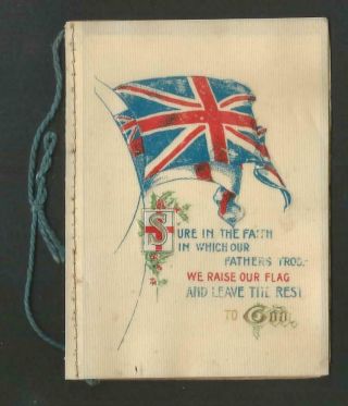 N07 - Union Jack Flag - Patriotic Ww1 Xmas Card - Celluloid Front