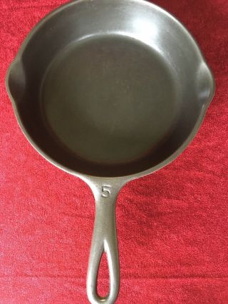 No 5 Wagner Ware Sidney Cast Iron Skillet 6