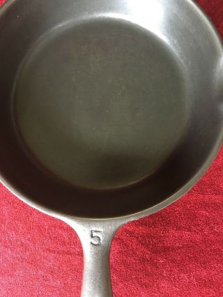 No 5 Wagner Ware Sidney Cast Iron Skillet 7
