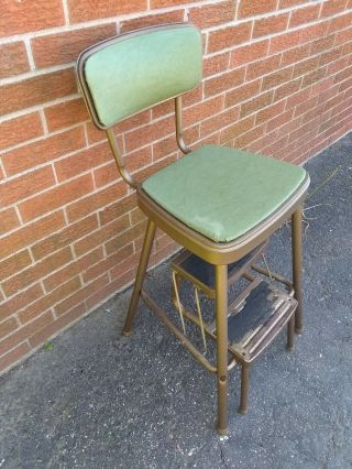 Costc Style Retro Chair/step Stool W/sliding/pull - Out Steps Model