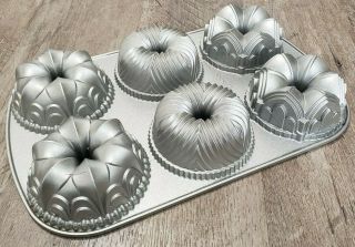 Nordic Ware 6 Cups 1.  8 Liters Multi Mini Bundt Cake Muffin Pan Mold Usa Garland