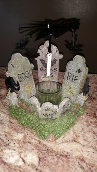 Yankee Candle Halloween Moving Cemetary Votive Candle Holder