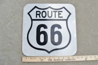 Retired Route 66 Double Sided Street Sign Reflective Rat Rod Garaga Bar Man Cave